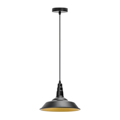 Aigostar - Luster na sajli 1xE27/60W/230V, crne boje