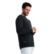 OMBRE Moška bombažna jopa BASIC črna MDN126879 L