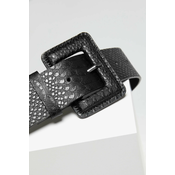 Womens belt with animal pattern MOODO - black