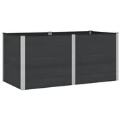 Povišena vrtna gredica Crna 200 x 100 x 91 cm