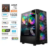 Računalnik MEGA MT S7 R5-7600/RTX5060/16GB-DDR5/1TB-4.0/750W/Brez OS RGB
