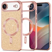 TPU gel maskica Techsuit Luxury Glitter MagSafe za iPhone Air - rose gold