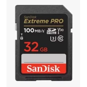 SanDisk Extreme PRO SDHC spominska kartica, 32 GB, C 10, UHS-I, U3, V30, 100/90 MB/s (SDSDXXO-032G-GN4IN)