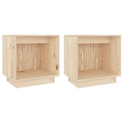 MAISON CHIC Dvo delni komplet Nočne omarice - Nočne mize 40x30x40 cm trdna borovina, (21687007)