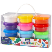 Set plastelina u kantama Junior - 12 boja, 180 g