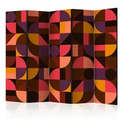artgeist Paravan Geometric Mosaic I, 5-Delni, Dvostranski