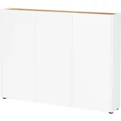 Bela omarica za čevlje v hrastovem dekorju 138x105x25 cm Libbiano – Germania