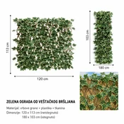 KMT Veštacka ograda, 180x103 cm, Zeleno-bela