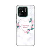 Silikonska maska za Xiaomi Redmi 10C Enjoy Every Moments Print bela