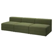 JÄTTEBO Modularna sofa s 4,5 sedišta, Samsala tamnožuta-zelena