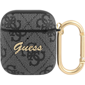 Guess 4G Script PC/PU AirPods 1/2 Black Ovitek Vijolična