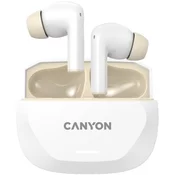 CANYON headset HEXAGON 7 TWS ANC+ENC Wireless Charge White Beige