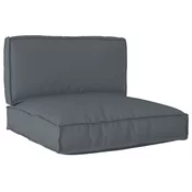 vidaXL 2 kosi komplet blazin za palete Antracit Oxford tkanina
