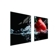 shumee STEKLENA ZAŠČITNA PLOŠČA ZA ŠTEDILNIK 85x52 PEPPER