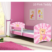 Djecji krevet ACMA s motivom, bocna roza 160x80 cm - 10 Pink Teddy Bear