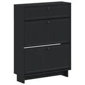vidaXL Omara za čevlje EDE 78 x 24 x 103 cm Inženirski les Črna