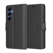 Etui Techsuit Leather Folio za Samsung Galaxy S26 - črn