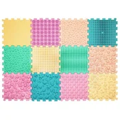 Ortek Masažna podloga Puzzle Mix Pastel 12 elementov
