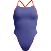 Speedo womens solid tie back hapuna blue xl - uk38