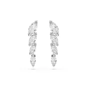 Swarovski Uhani MESMERA srebrna / bela