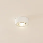 Stropna svetilka Lindby Levia, 1-svetlobna, O 14 cm, bela, omet - Dnevna soba/jedilnica - Mavec/glina
