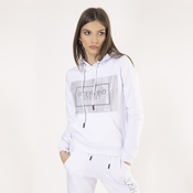 SCERVINO STREET Ženski duks sa kapuljacom i cirkonima beli