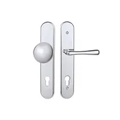 Varnostna armatura TWIN DAVID ELEGANT HTSI 4500 (CH), gonilka levo/krogla, Odprtina za cilindrični vložek PZ, Twin CH (sijajni krom), 90 mm