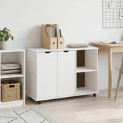 vidaXL Gležnji kabinet Bela 100 x 39 x 65,5 cm Masivno borovo les