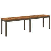 vidaXL Vrtna klop 161 x 35 x 45 cm Masiven les akacije Naravna in kava