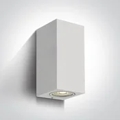ZIDNA SVJETILJKA 2xGU10/7W IP65 BIJELA 165x77x70mm