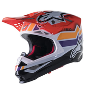 Alpinestars Supertech S-M10 Motocross kaciga Troy Lee Designs Edition Orange-Yellow-Purple-White Black