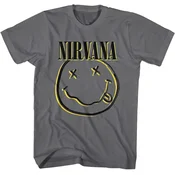 Nirvana Majica Inverse Smiley Charcoal S