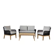 Acamp Lounge Garnitura Acamp, 4-Delni Set, Siva
