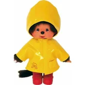 Monchhichi Mončiči deček z rumenim dežnim plaščem 20cm