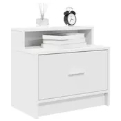 Vidaxl vidaXL Nočne omarice s predalom, 2 kosa, bele, 51x31x47 cm