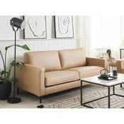Kavč Berwyn 764 (Beige) Svetlo rjava, 204x91x87cm, Eko usnje, Noge: Kovina