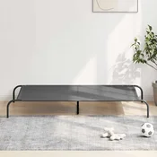 Povišeni krevet za pse sivi 150x90x20 cm tekstil i celik
