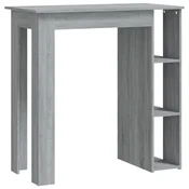 Vidaxl Barska miza s polico siva sonoma 102x50x103,5 cm iverna pl.