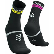 Compressport Pro Marathon Čarapes V2.0 Black/Safety Yellow/Neon Pink T4 Čarape za trčanje