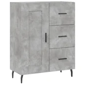 Vidaxl Komoda betonsko siva 69,5x34x90 cm inženirski les