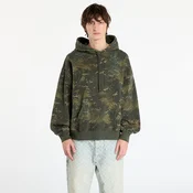 Mikina Carhartt WIP Hooded Benton Sweat Camo Combi/ Green Garment Dyed S