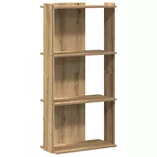 Regal za knjige s 3 razina boja hrasta 60x30x120 cm drveni