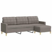 Trosjed s tabureom smedesivi 210 cm od tkanine