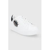 Usnjeni čevlji Kurt Geiger London Laney Eye bela barva