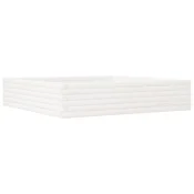 Vidaxl vidaXL Vrtno korito za sajenje bela 110x110x23 cm masivni borov les