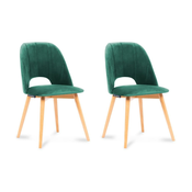 SET 2x Blagovaonska stolica TINO 86x48 cm tamno zelena/bukva