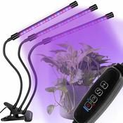 Malatec 60 LED UV svetilka za rast rastlin 30W – 3 načini delovanja