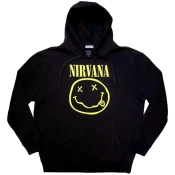 Nirvana Kapuco Yellow Happy Face Unisex Black L