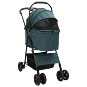 vidaXL Zložljiva otroška voziček Zelena 81 x 47 x 99 cm Oxford tkanina