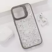 Maska Crystal Dots za iPhone 16 siva